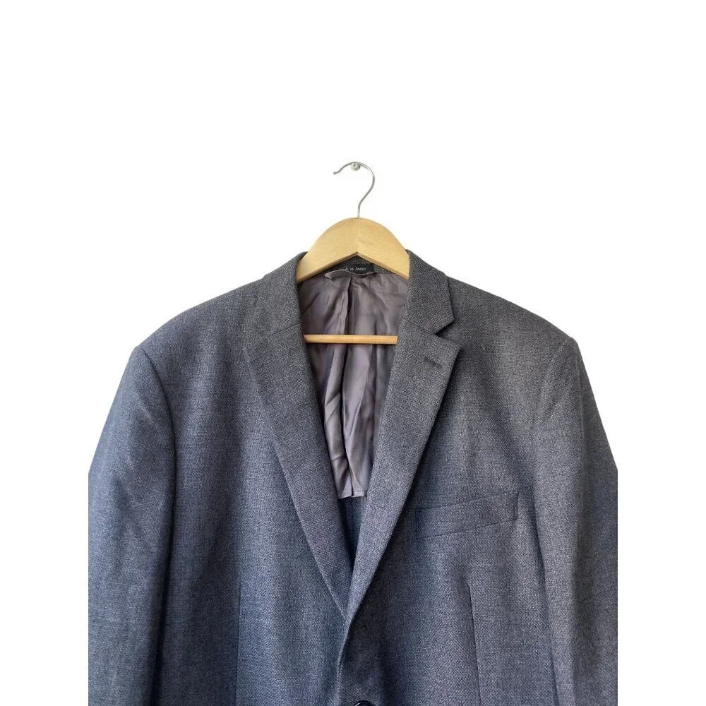 Lauren Ralph Lauren‎ Mens Gray Wool Blazer Size 44 Long Two Button Old Money